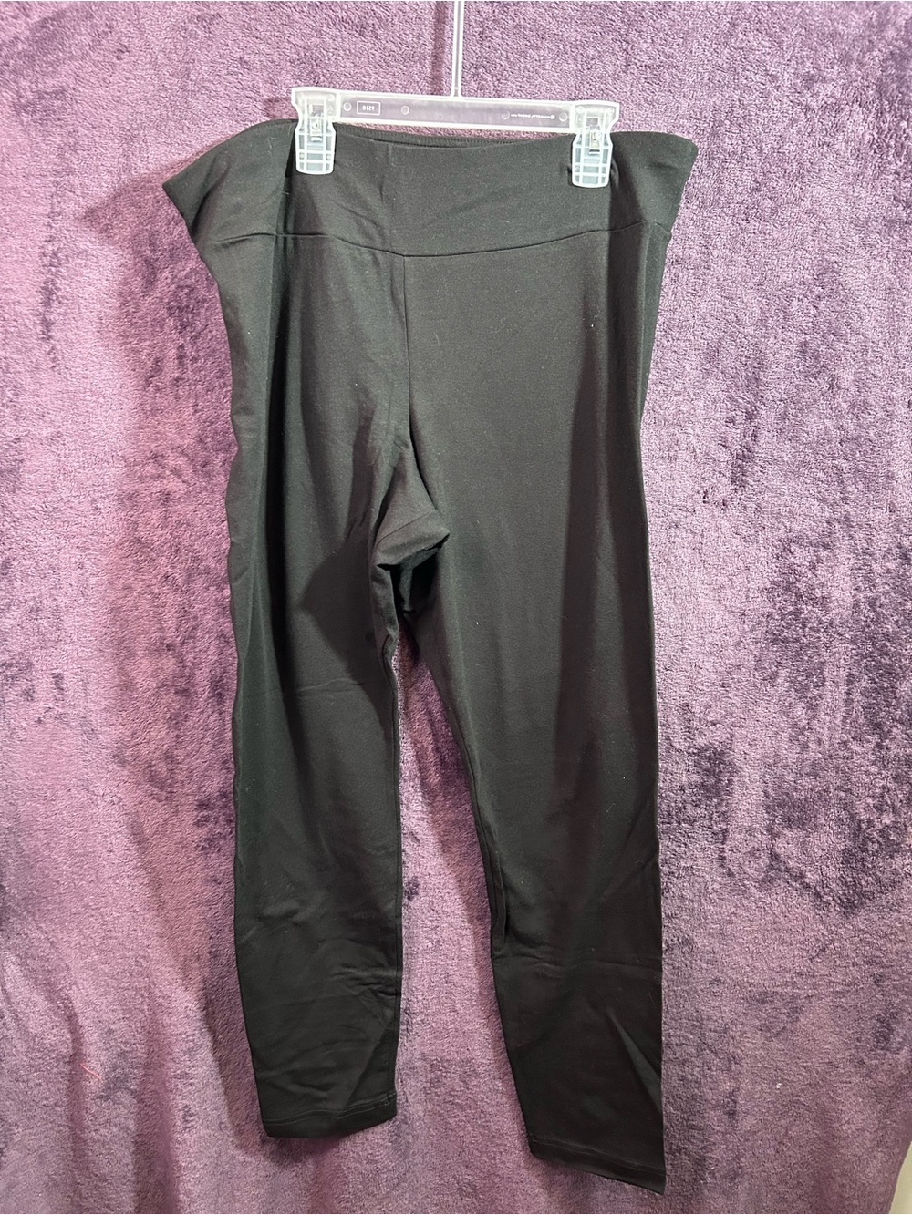 Time and Tru Black High-Waist Girls' Stretch Leggings